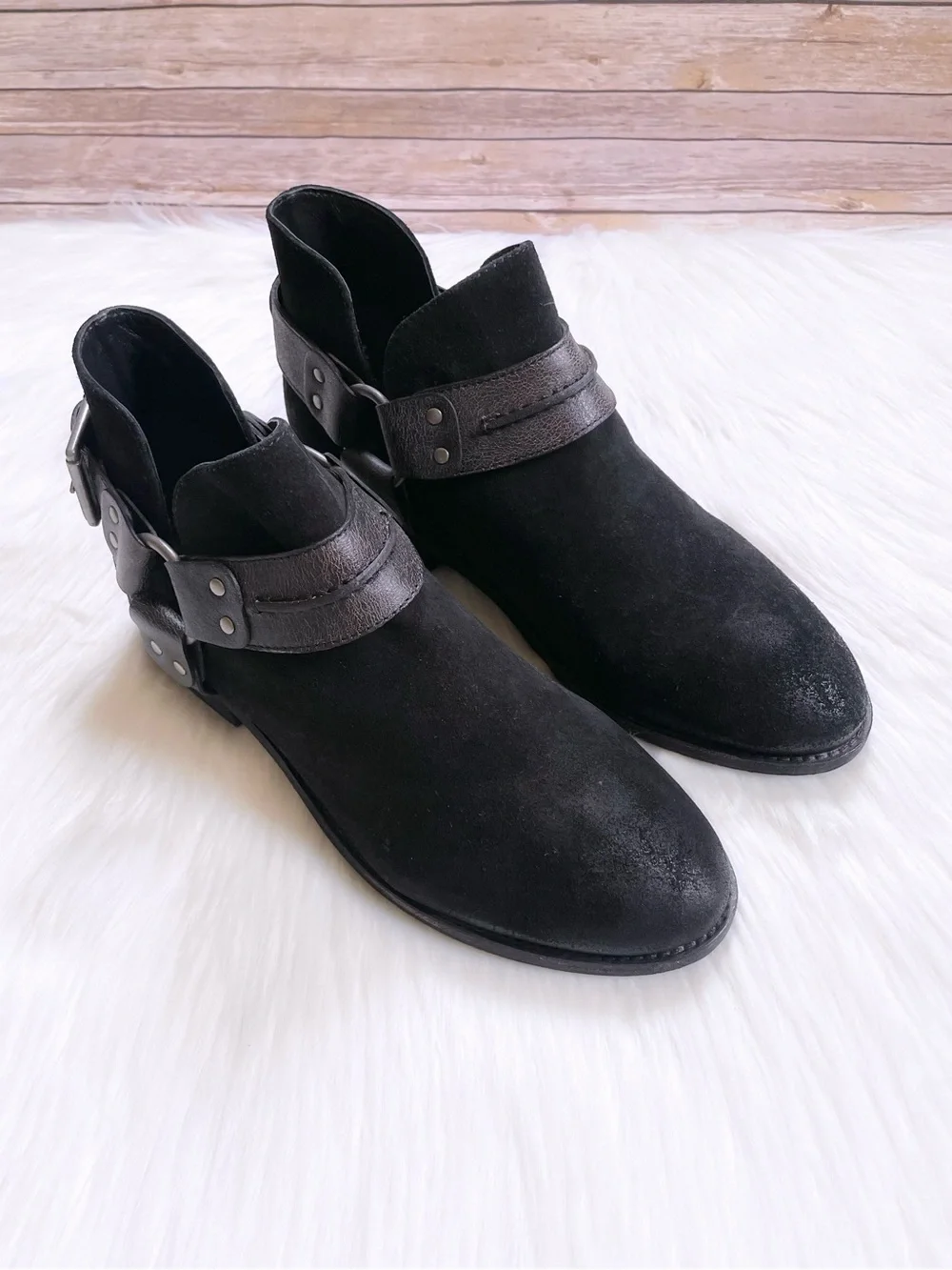 Free People Women’s Belle Harness Black Booties